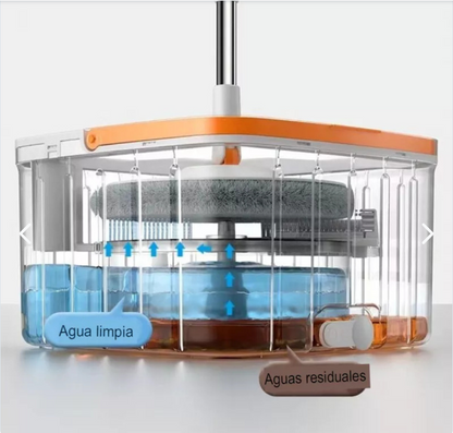 Trapeador Giratorio 360° Mopa Con Balde